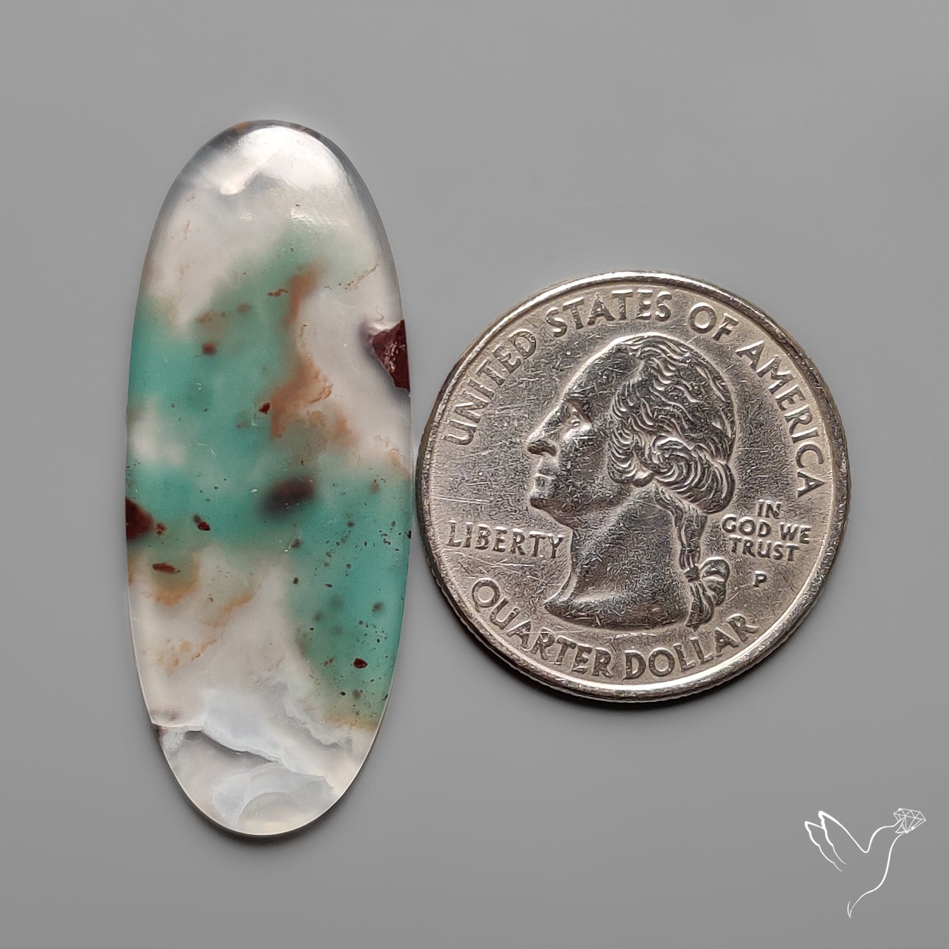 Aqua Chrysoprase Cabochon
