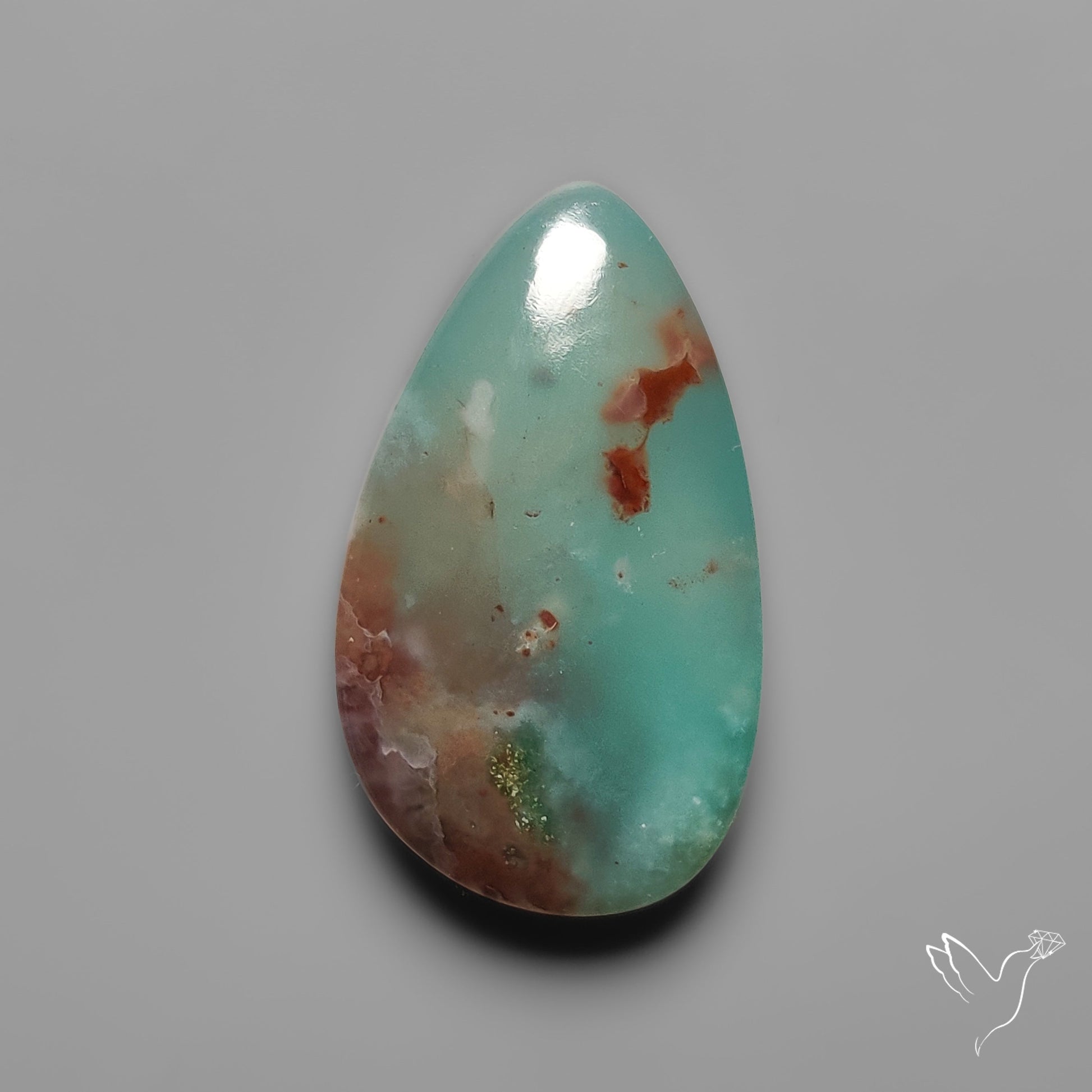 Aqua Chrysoprase Cabochon