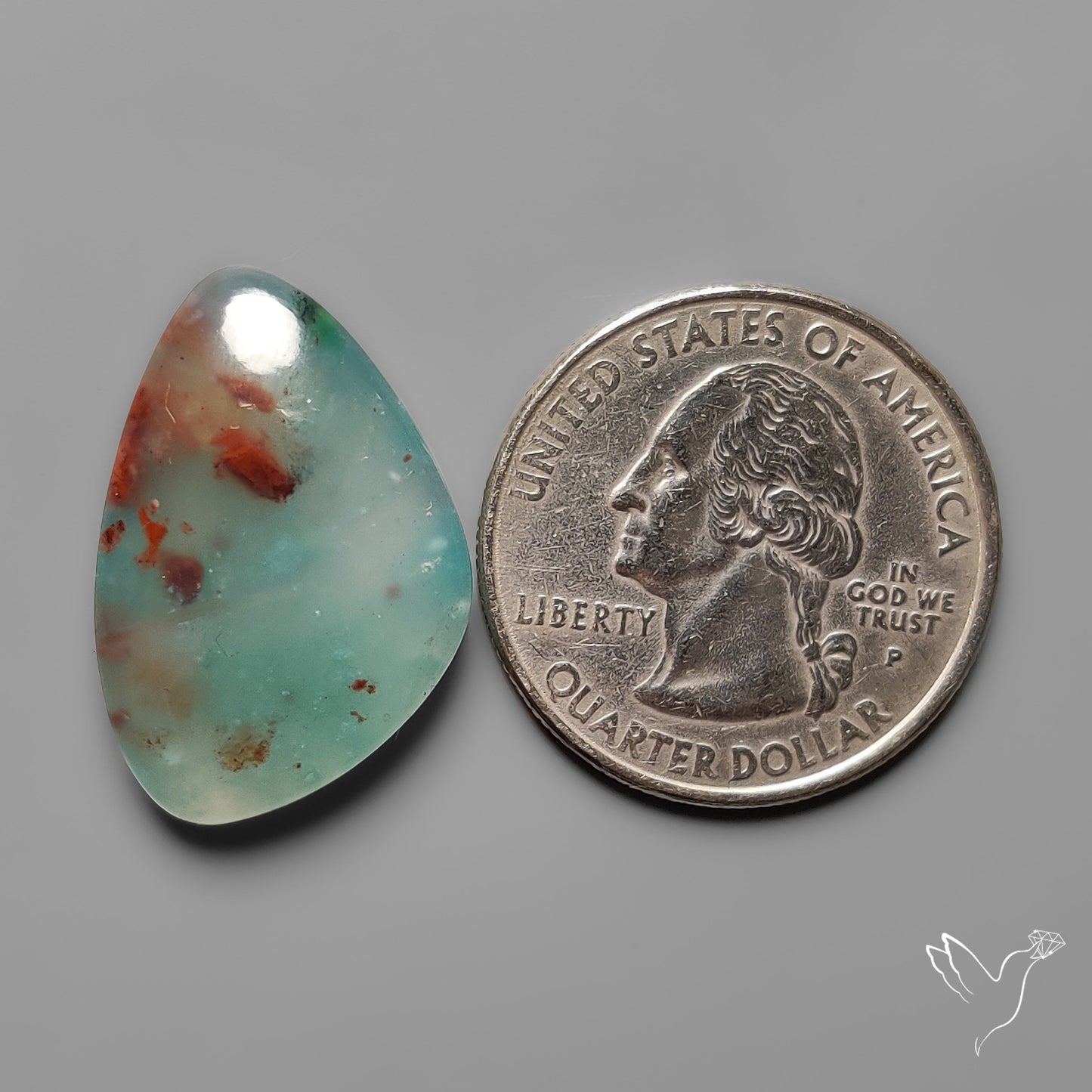Aqua Chrysoprase Cabochon