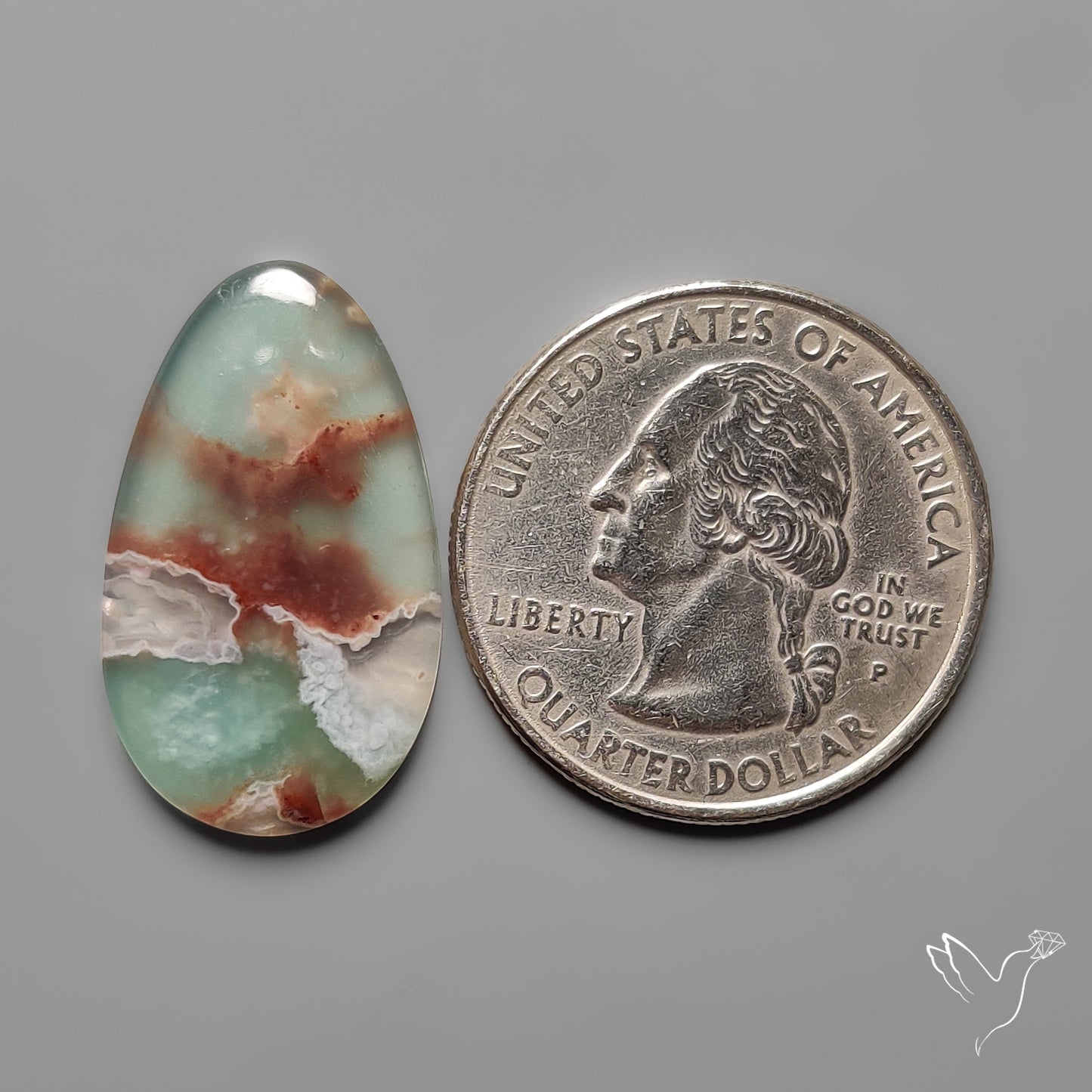 Aqua Chrysoprase Cabochon