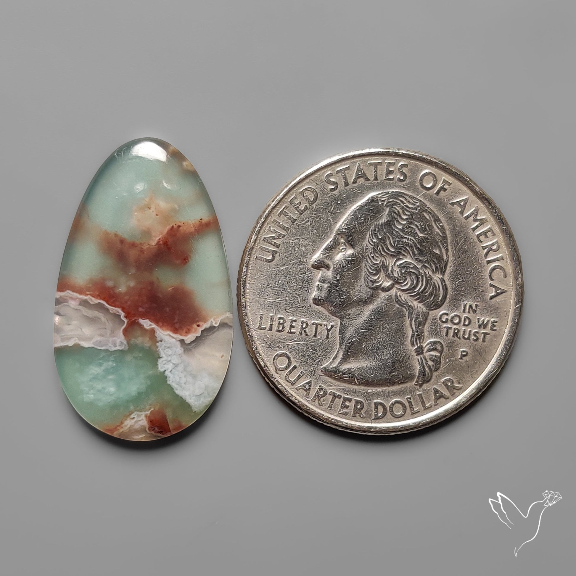 Aqua Chrysoprase Cabochon