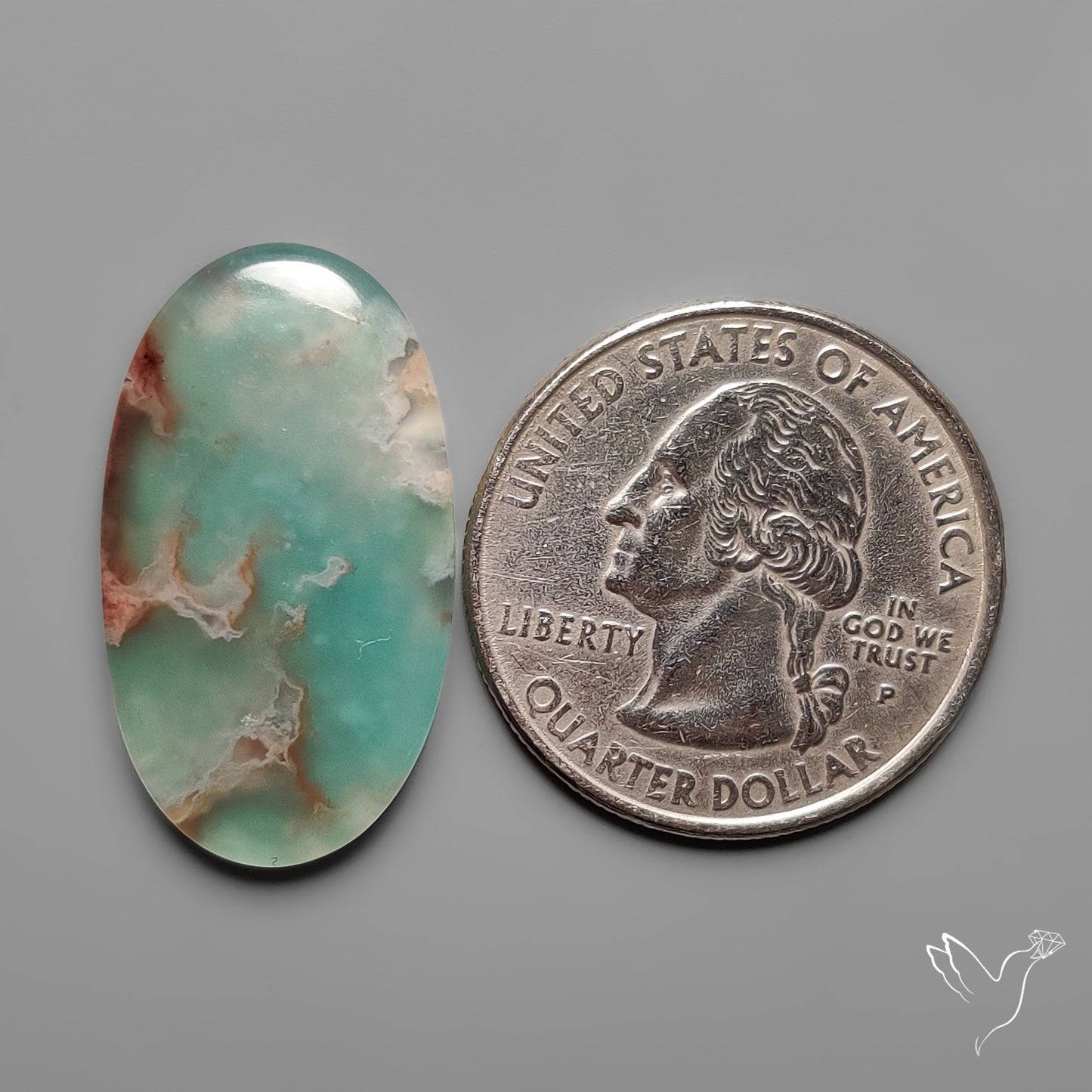 Aqua Chrysoprase Cabochon