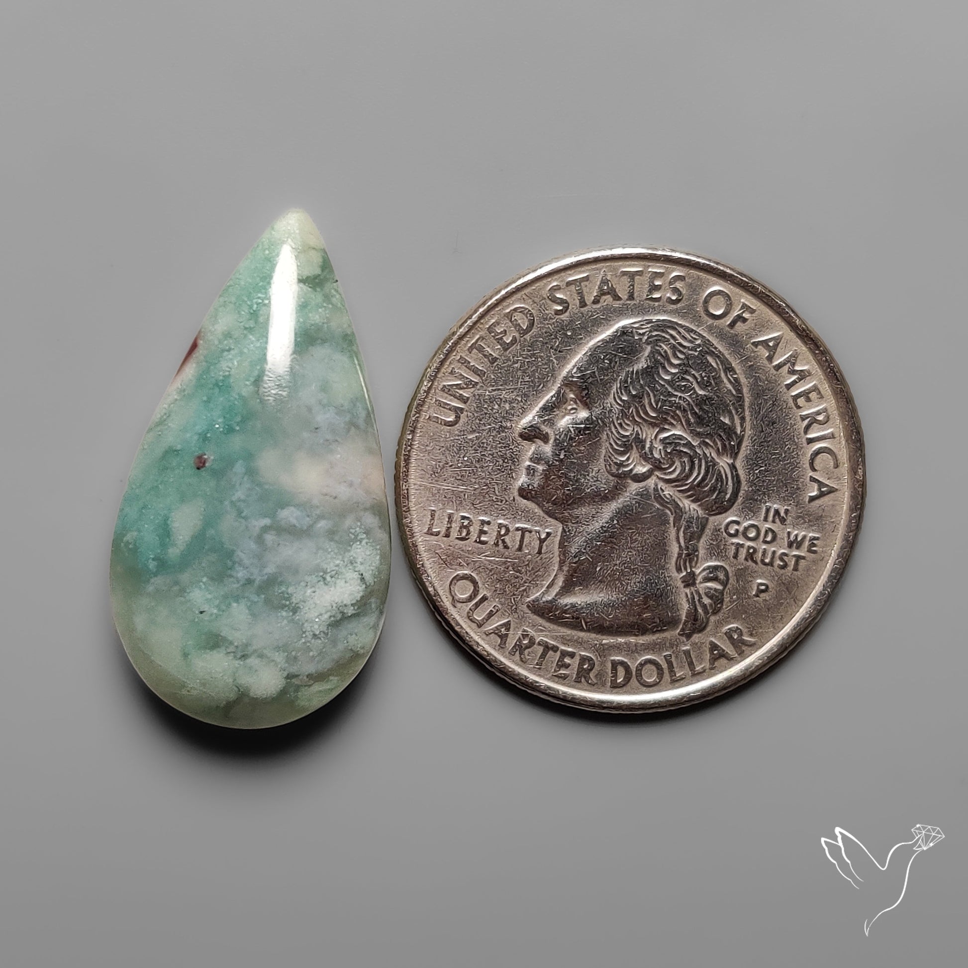 Aqua Chrysoprase Cabochon