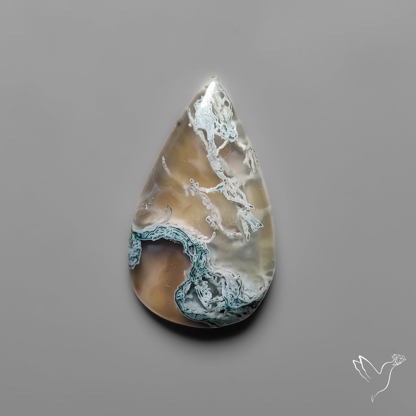 White Horse Canyon Moss Agate Cabochon