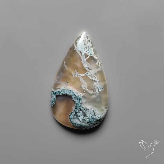 White Horse Canyon Moss Agate Cabochon