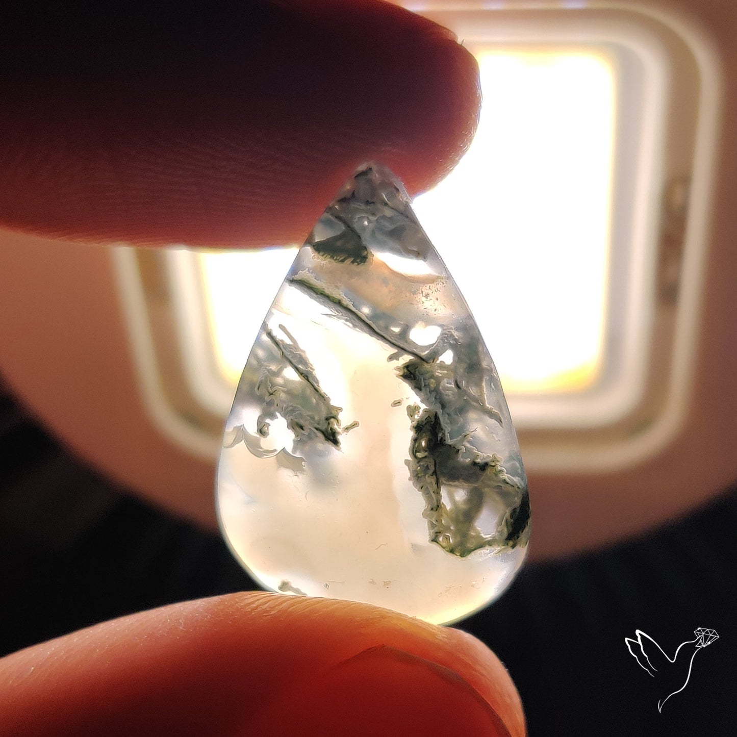 White Horse Canyon Moss Agate Cabochon