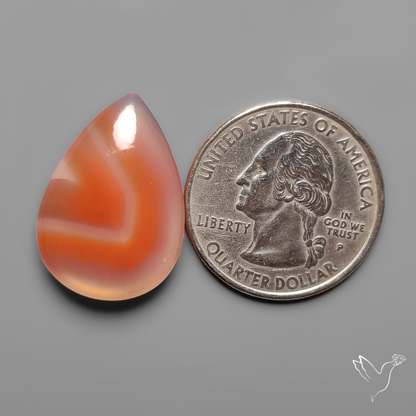 Persimmon Botswana Agate Cabochon Rare