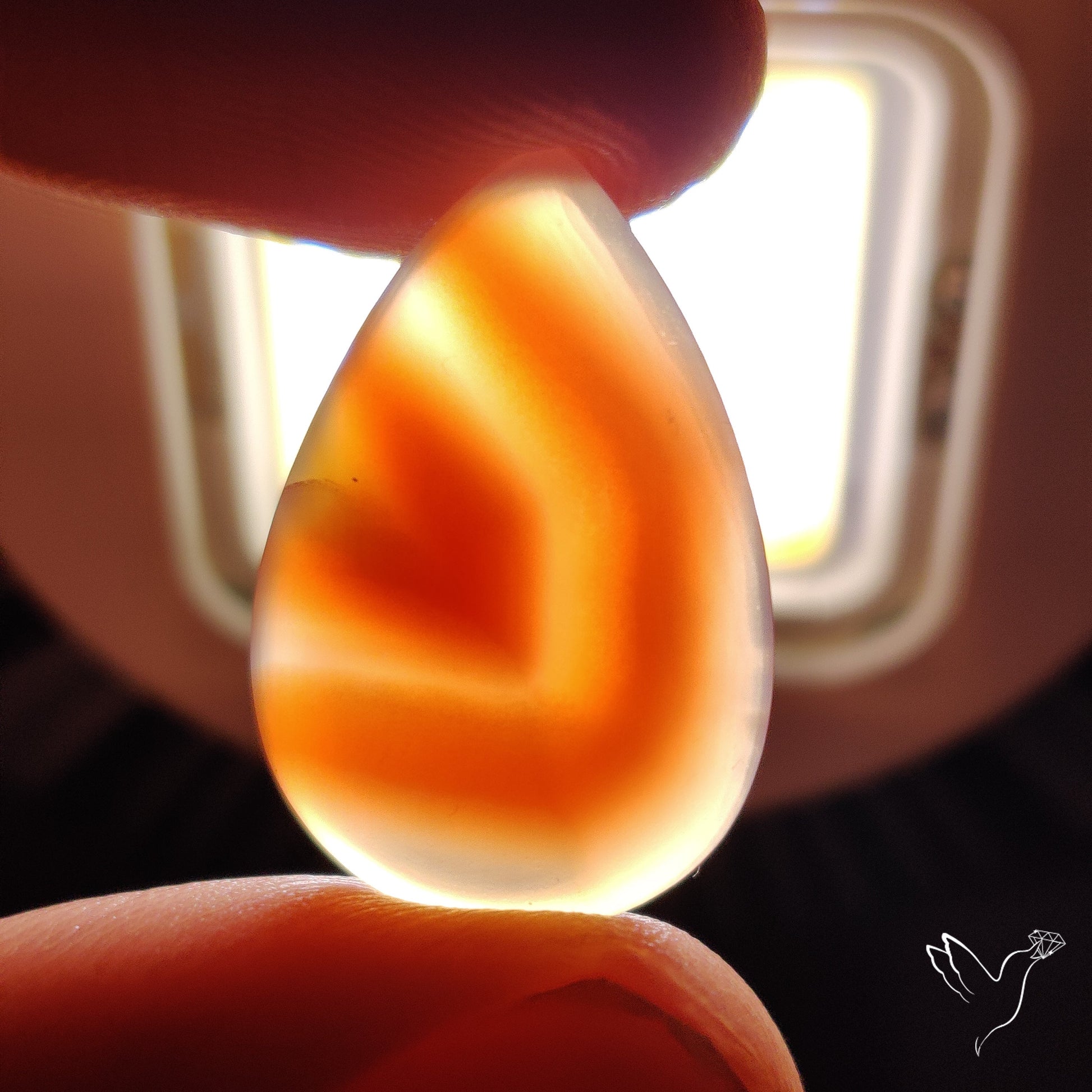 Persimmon Botswana Agate Cabochon Rare