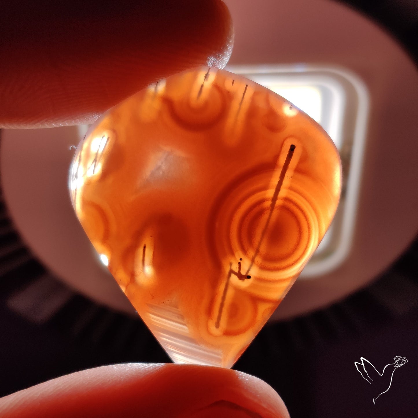 Persimmon Botswana Agate Cabochon Rare