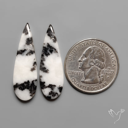 White Buffalo Turquoise Pair