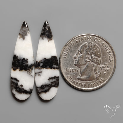 White Buffalo Turquoise Pair