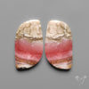 Peruvian Pink Opals Pair Deep Pink