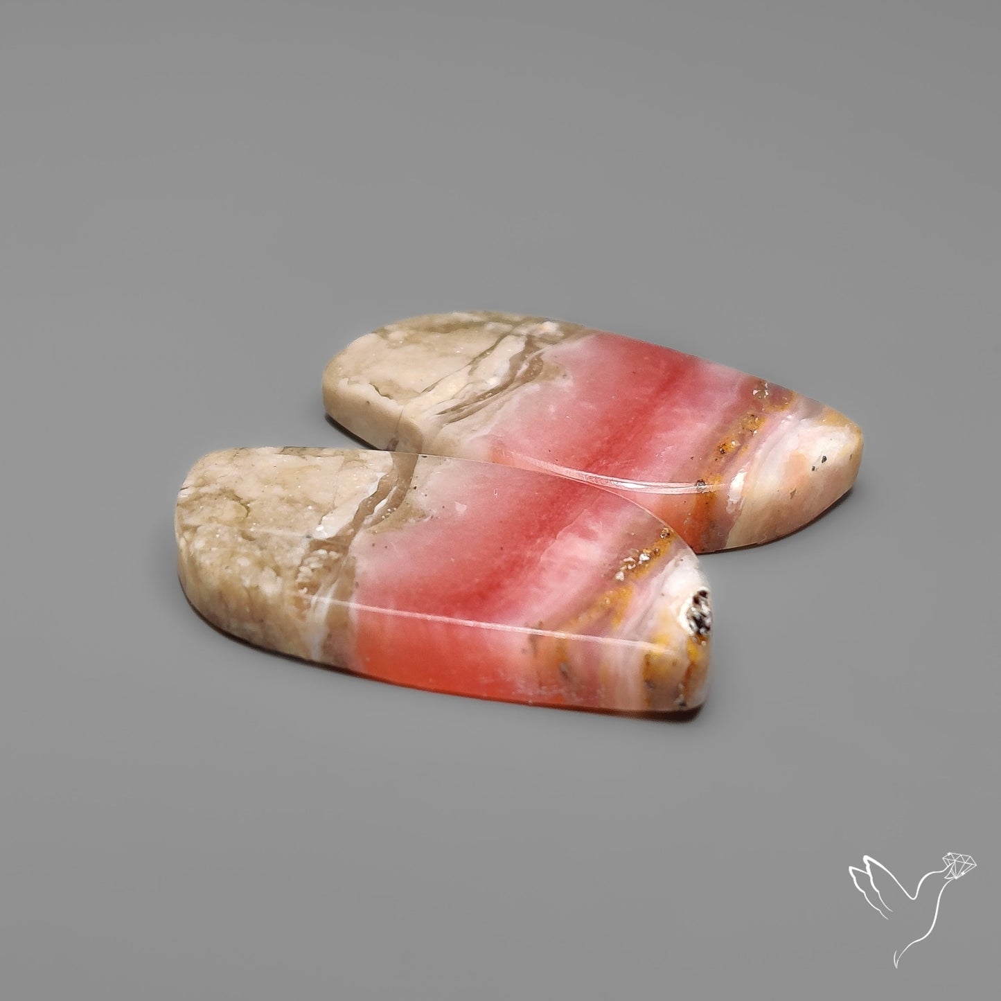 Peruvian Pink Opals Pair Deep Pink