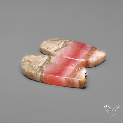 Peruvian Pink Opals Pair Deep Pink