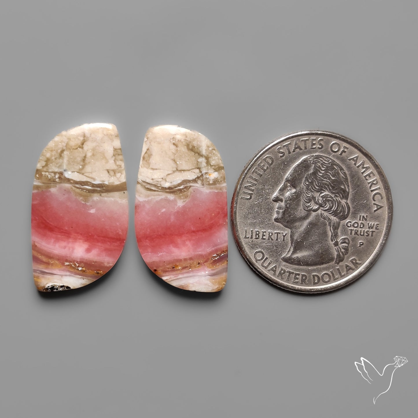 Peruvian Pink Opals Pair Deep Pink