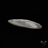 Long Rose Cut Mother Of Pearl Doublet with Quartz