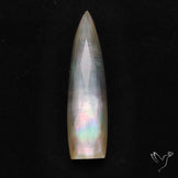 Long Rose Cut Mother Of Pearl Doublet with Quartz