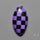 Charoite and Onyx Mosaic Cabochon