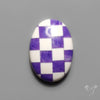 Charoite and Onyx Mosaic Cabochon
