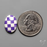 Charoite and Onyx Mosaic Cabochon
