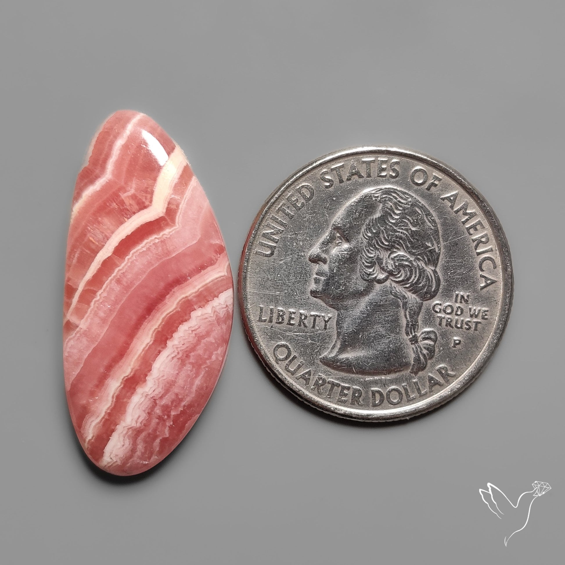 Deep Pink Rhodochrosite Cabochon