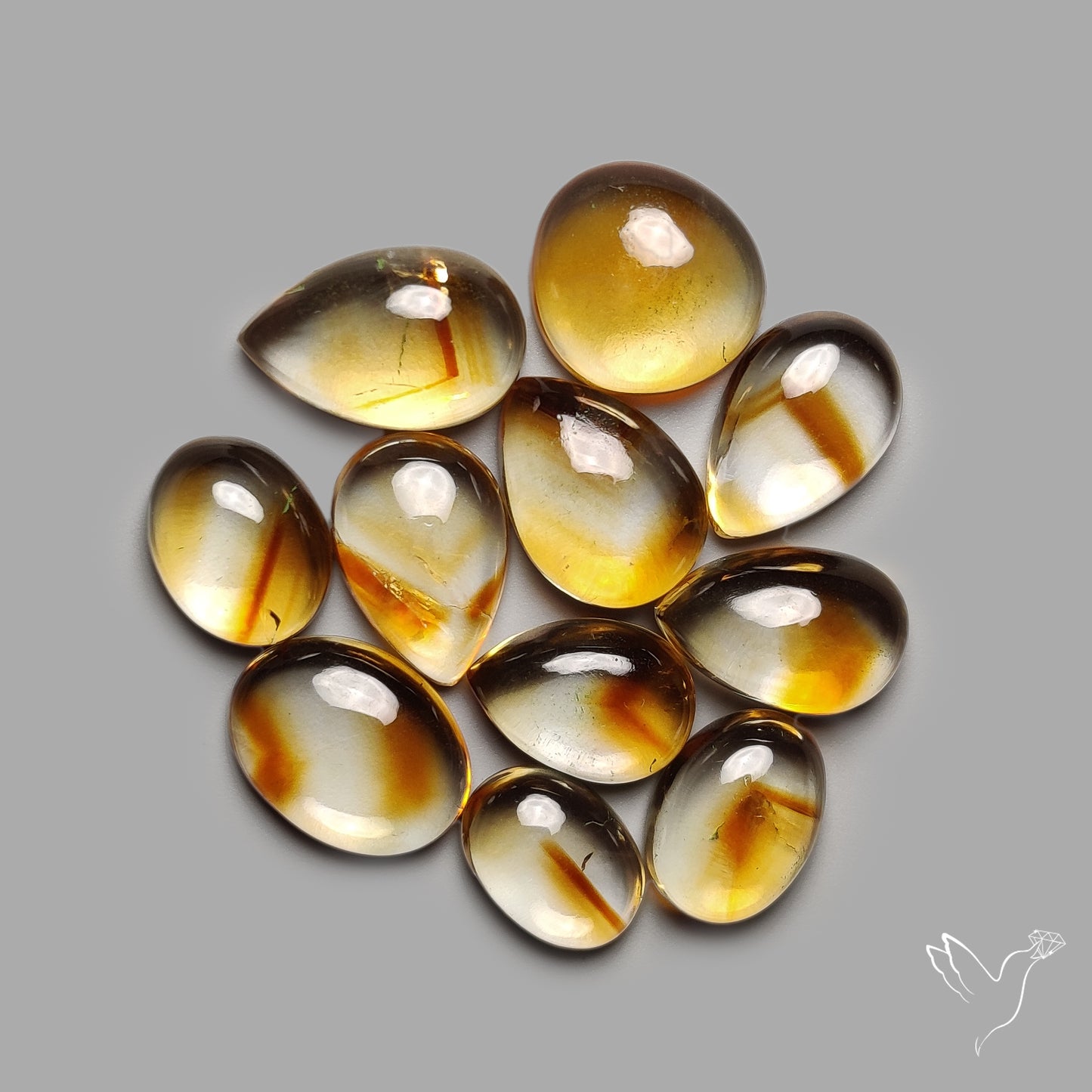 Trapiche Citrine Cabochon Lot