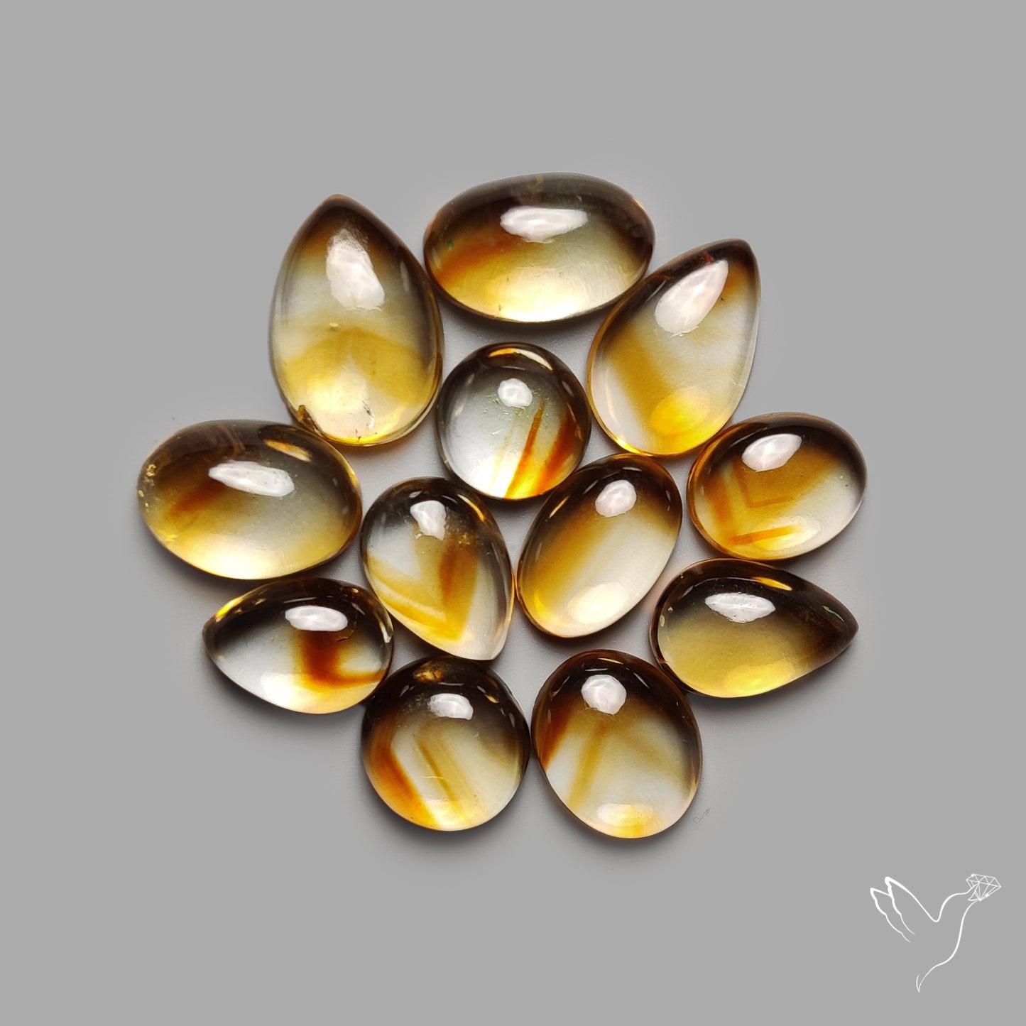 Trapiche Citrine Cabochon Lot