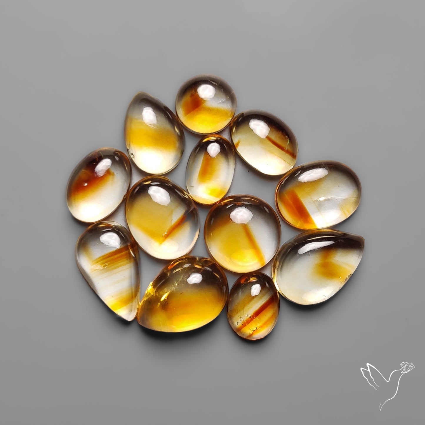 Trapiche Citrine Cabochon Lot