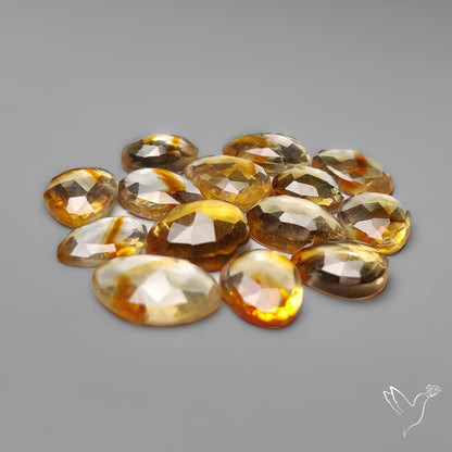 Trapiche Citrine Cabochon Rose Cuts Lot