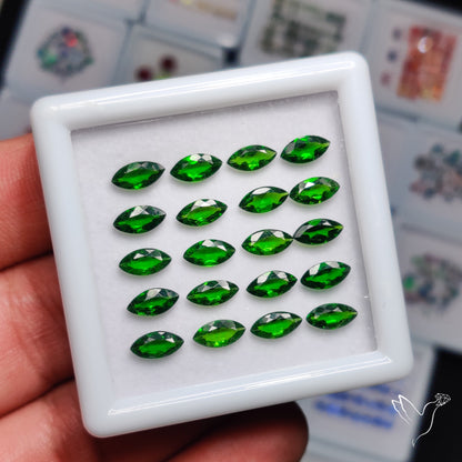 Chrome Diopside Marquise Set (Calibrated) Faceted