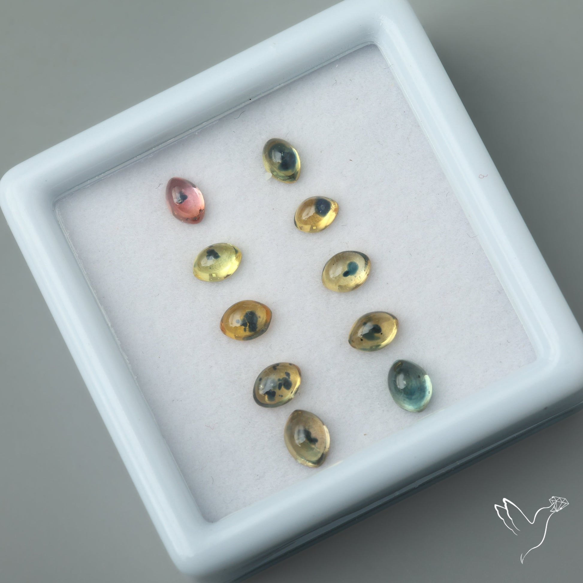 Rare Songea Sapphire Small Cabochons Set