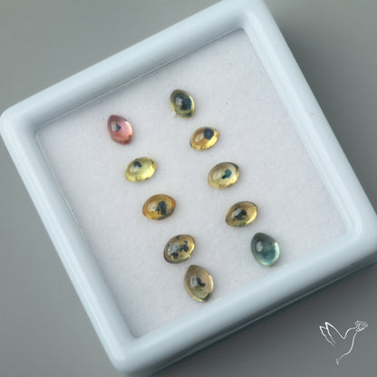 Rare Songea Sapphire Small Cabochons Set