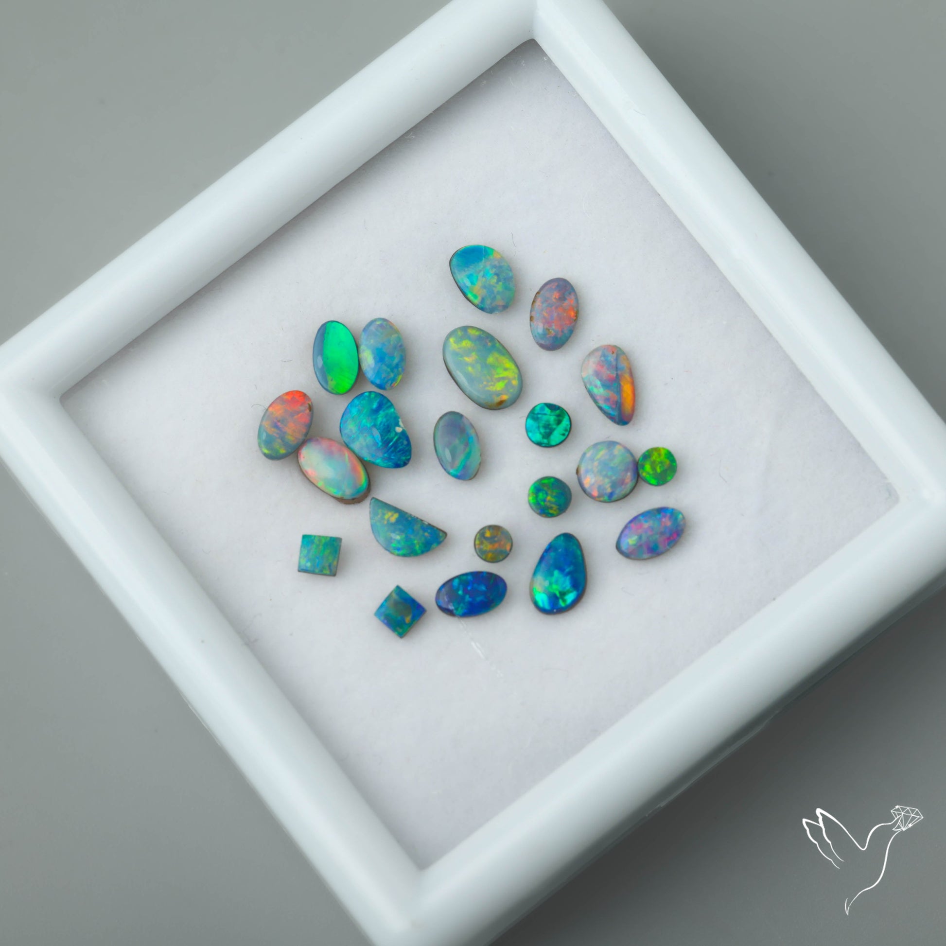 Australian Lightening Ridge Opals Smalls Set (backed)