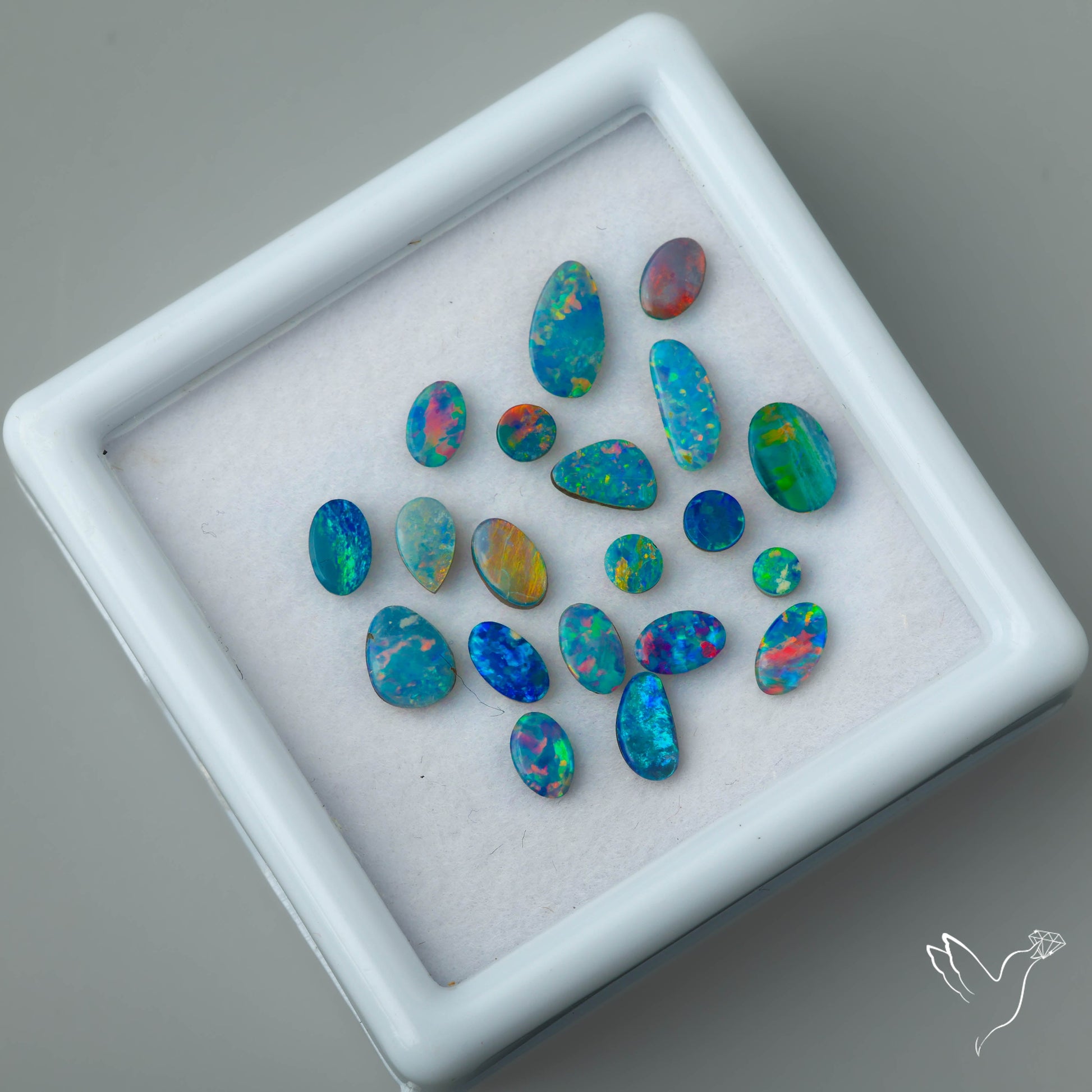 Australian Lightening Ridge Opals Smalls Set (backed)