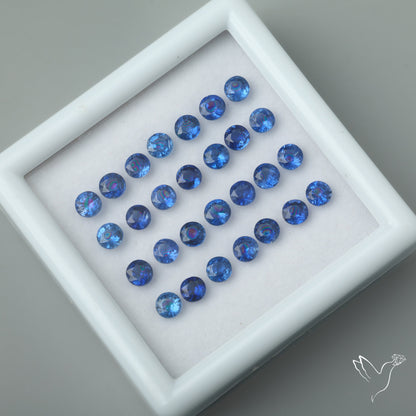 AAA Blue Kyanite Small Faceted Rounds Set