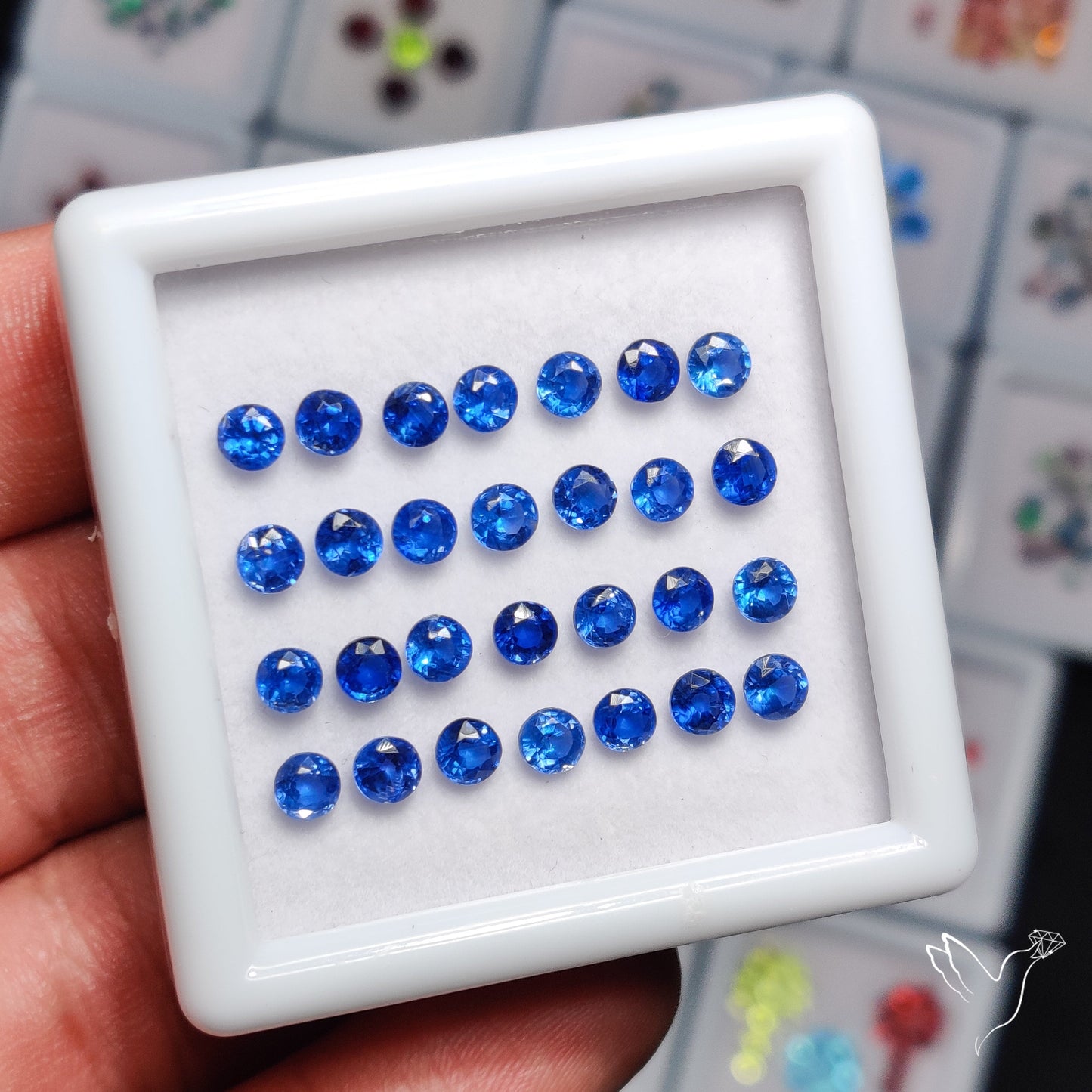 AAA Blue Kyanite Small Faceted Rounds Set