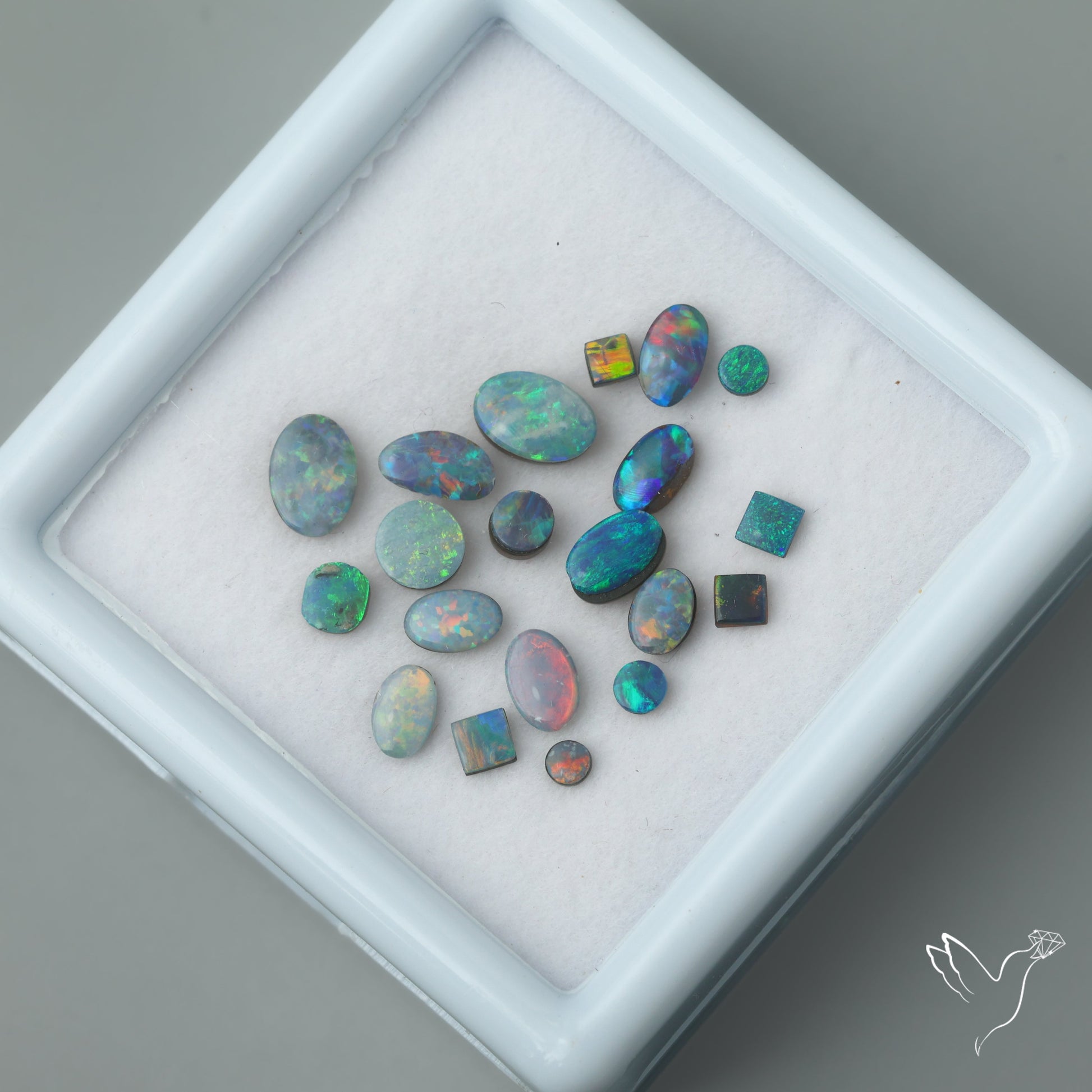 Australian Lightening Ridge Opals Smalls Set (backed)
