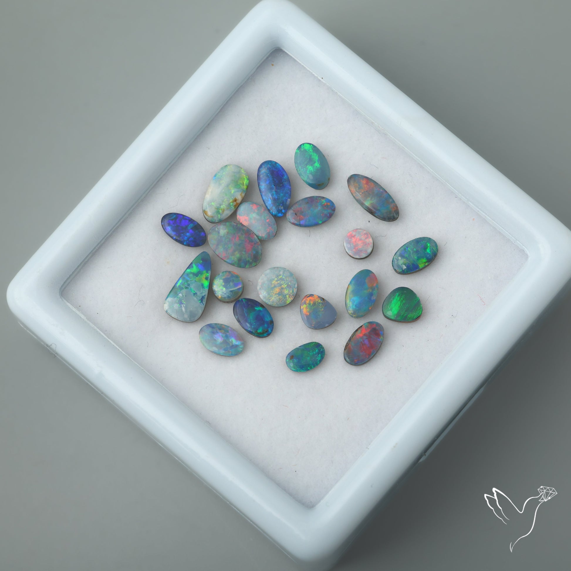 Australian Lightening Ridge Opals Smalls Set (backed)