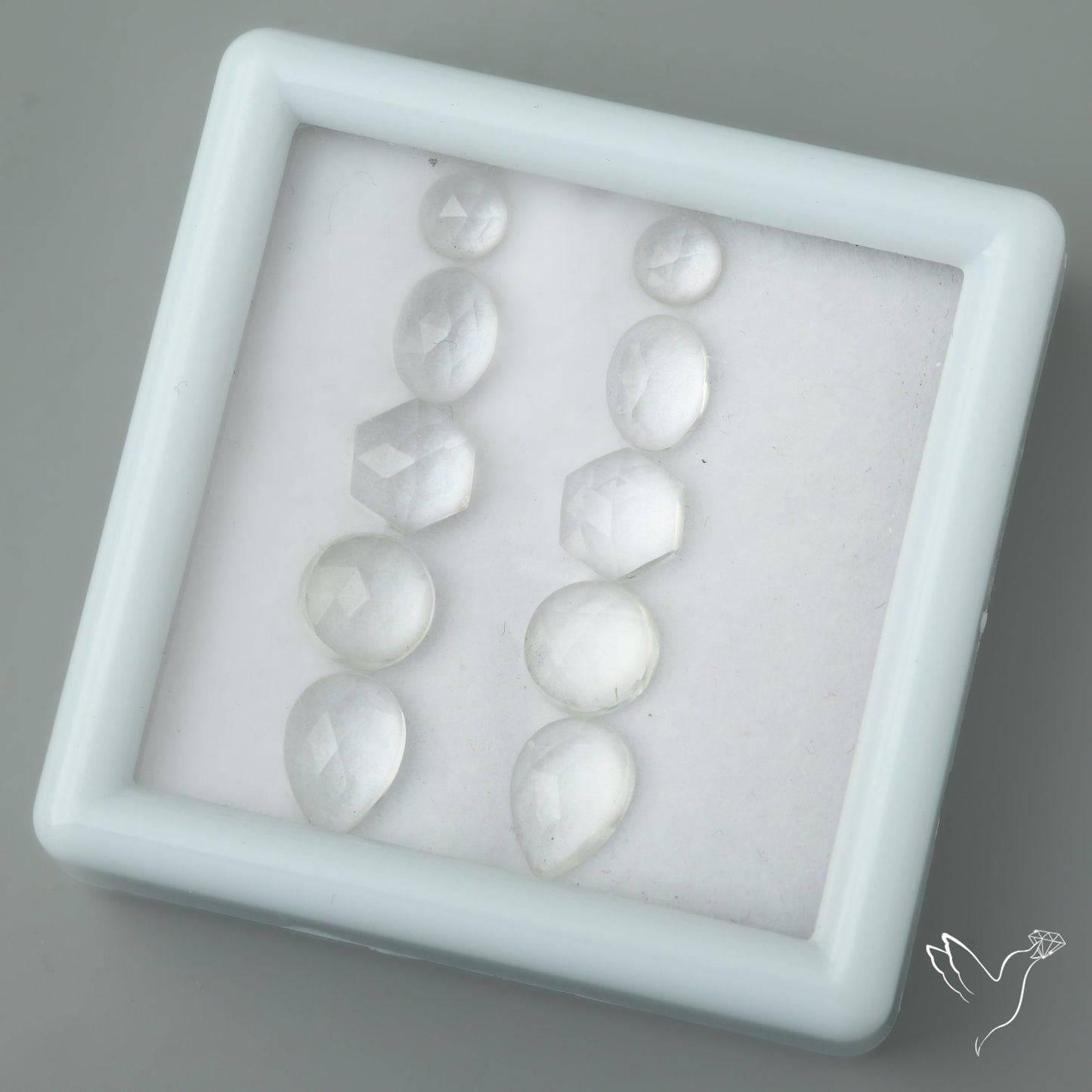 Rose Cut Himalayan Clear Quartz Set