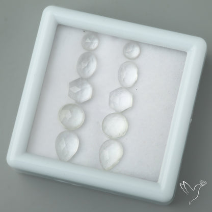 Rose Cut Himalayan Clear Quartz Set