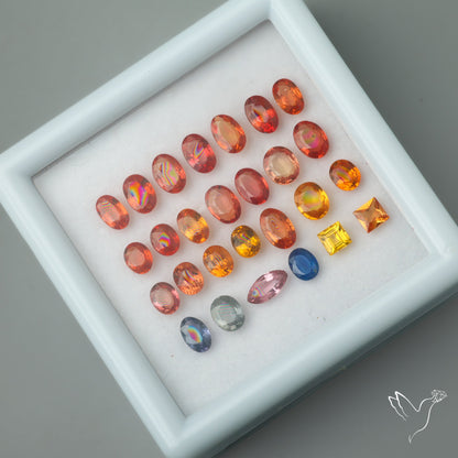 High Grade Multi Sapphires Set