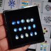 High Grade Rainbow Moonstone Cabochons Set