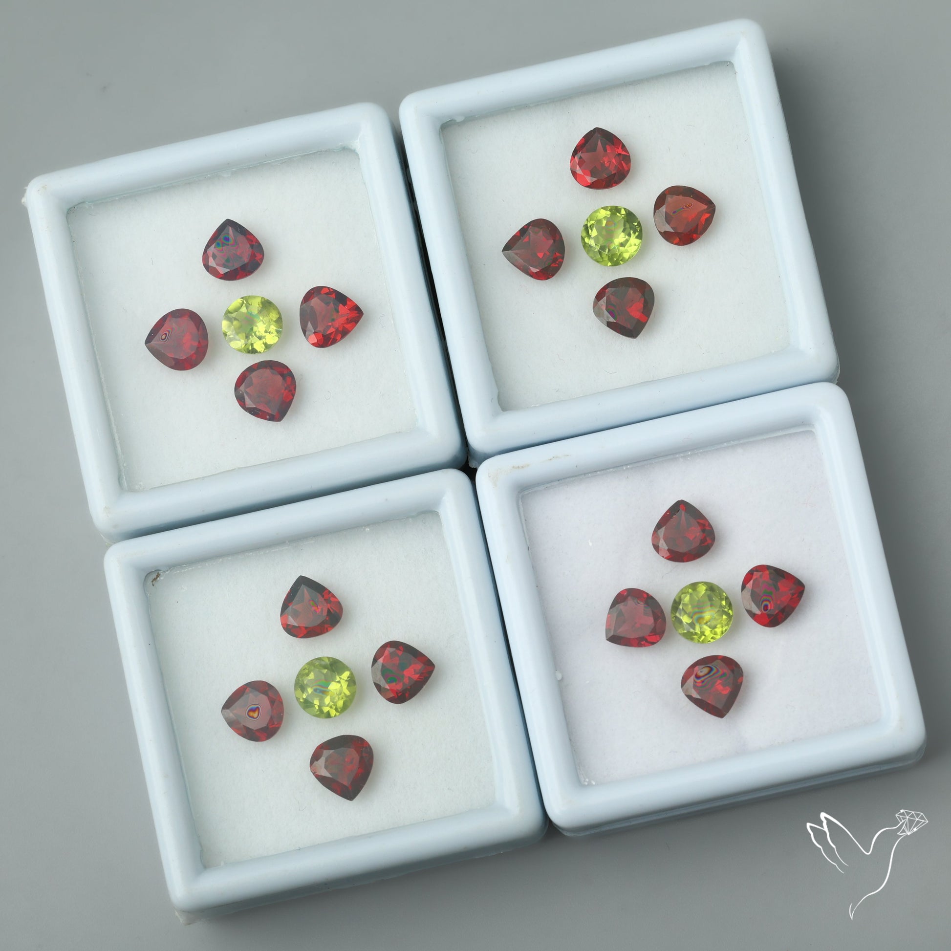 High Graded Arizona Peridot & Mozambique Garnets Sets