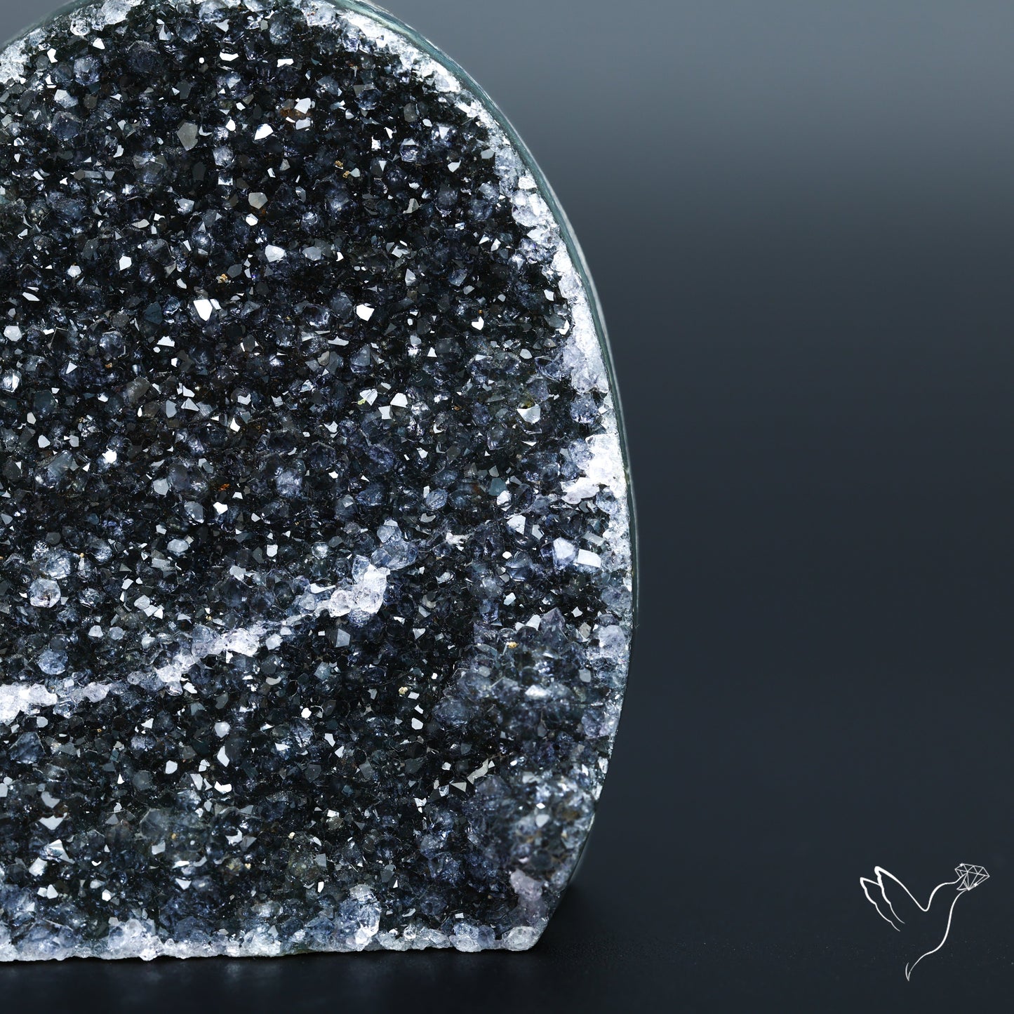 Rare Black Amethyst Druzy Specimen