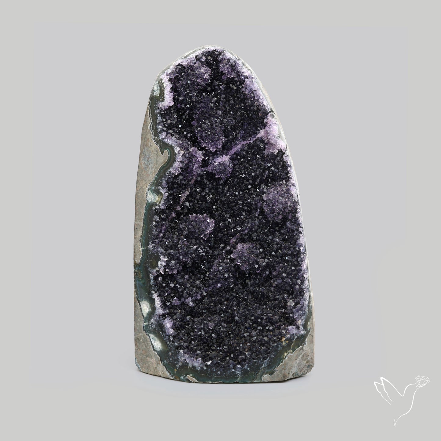 Deep Purple Amethyst Druzy Cluster Specimen