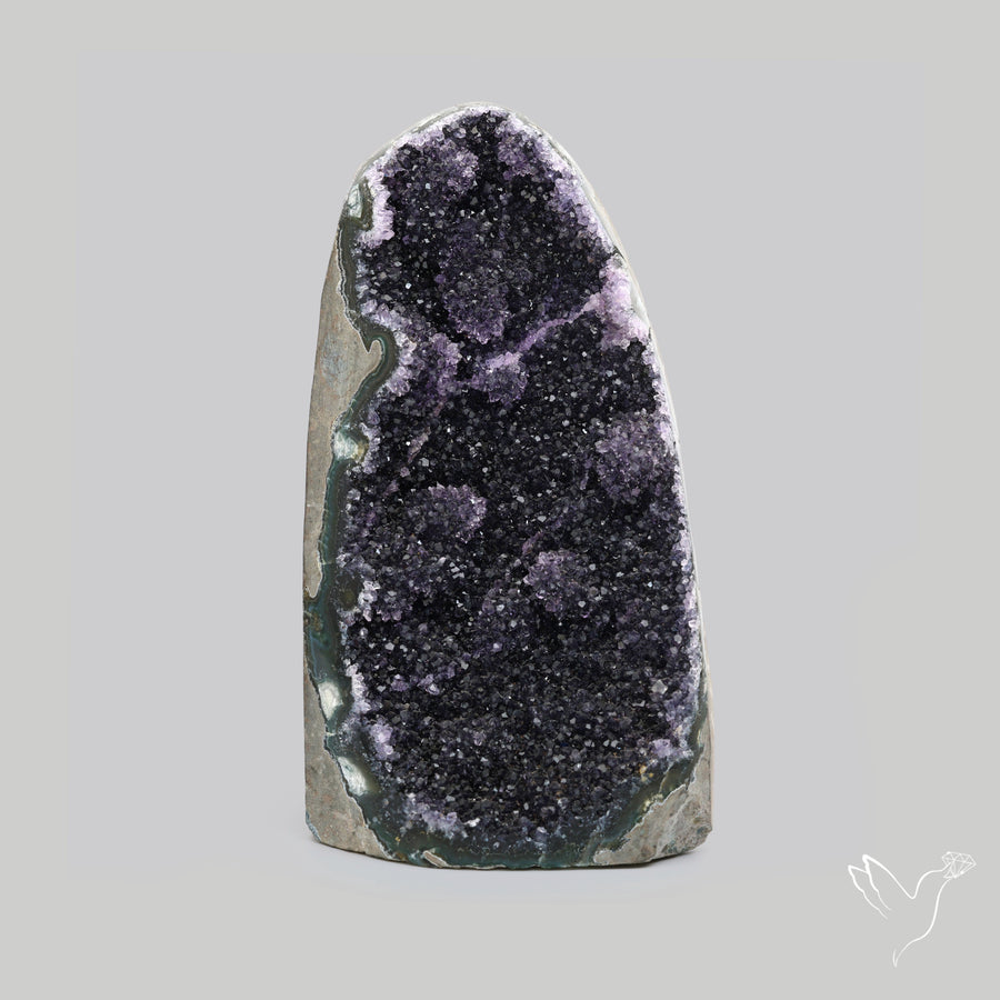 Deep Purple Amethyst Druzy Cluster Specimen