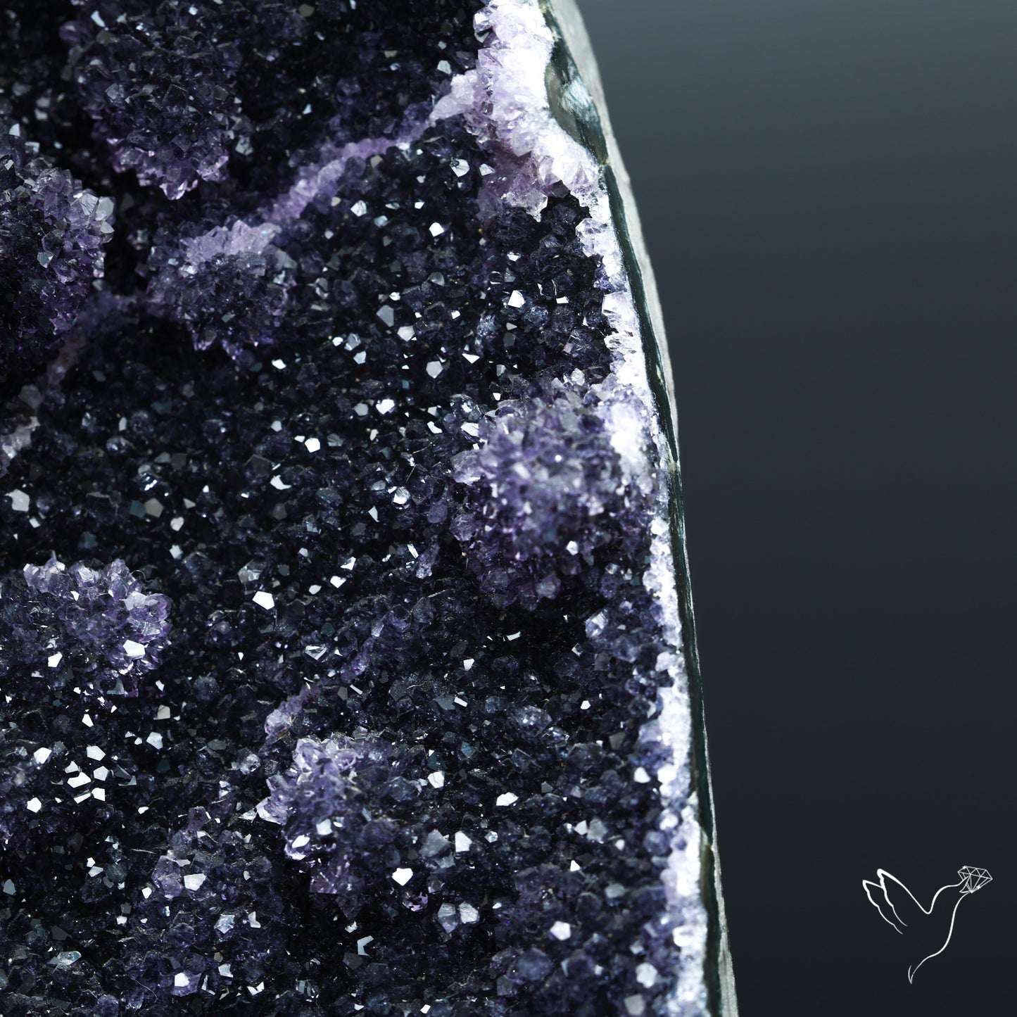 Deep Purple Amethyst Druzy Cluster Specimen