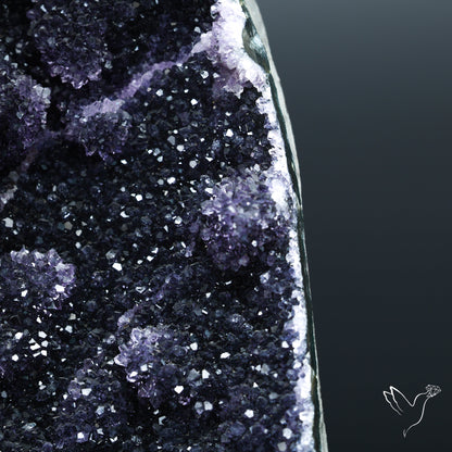 Deep Purple Amethyst Druzy Cluster Specimen