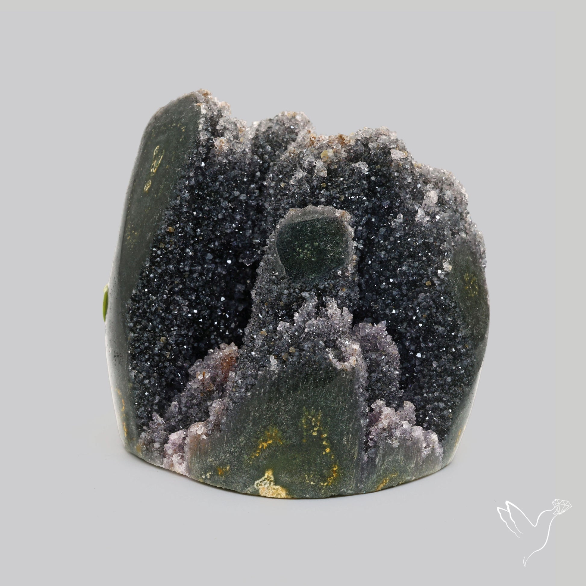 Black Amethyst Stalactite Cluster Druzy Specimen