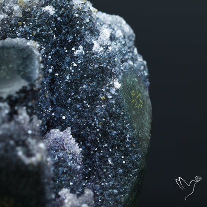 Black Amethyst Stalactite Cluster Druzy Specimen